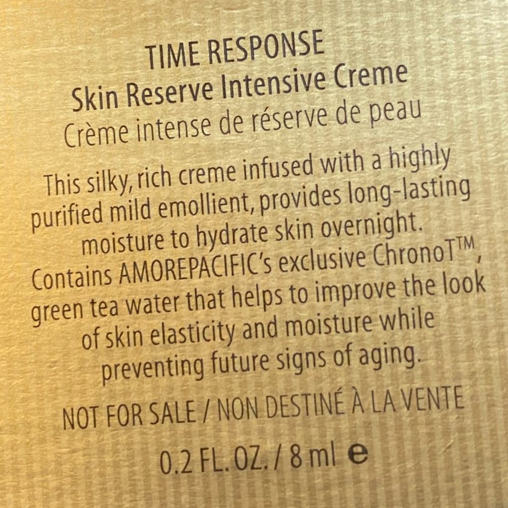 Amore Pacific Skincare,Time Response Skin Reserve Creme-Mini 8ml,0.2oz-BOXED-NEW - Picture 12 of 15